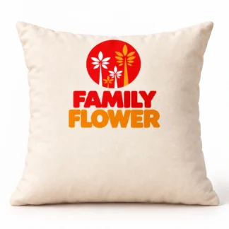 Logo Throw Pillow — Cream