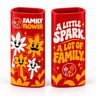 Family Flower 3D-Printed Lighter Sleeve — Red