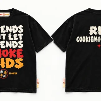 Friends Don’t Let Friends Smoke Mids Tee — Black