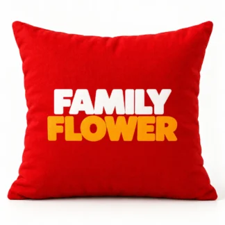 Logo Throw Pillow — Red